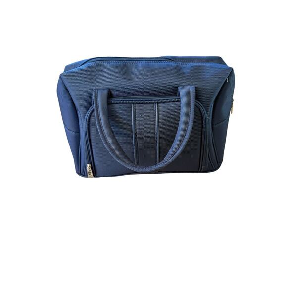 London Fog Knightsbridge‎ II 8680 Navy Weekend Bag Carry On 17” - Picture 1 of 14
